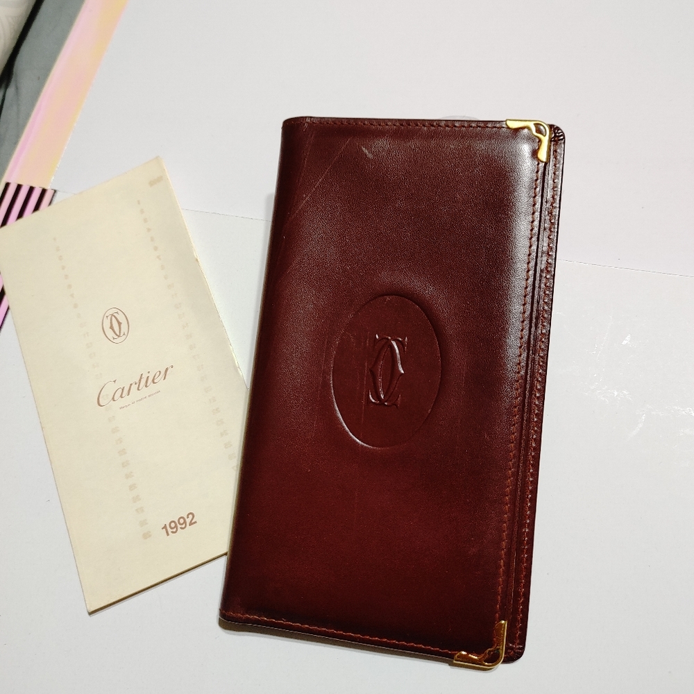 NWOT Cartier Checkbook Wallet 1992